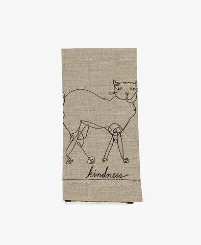 Doodle Cat Woven Kitchen Towel