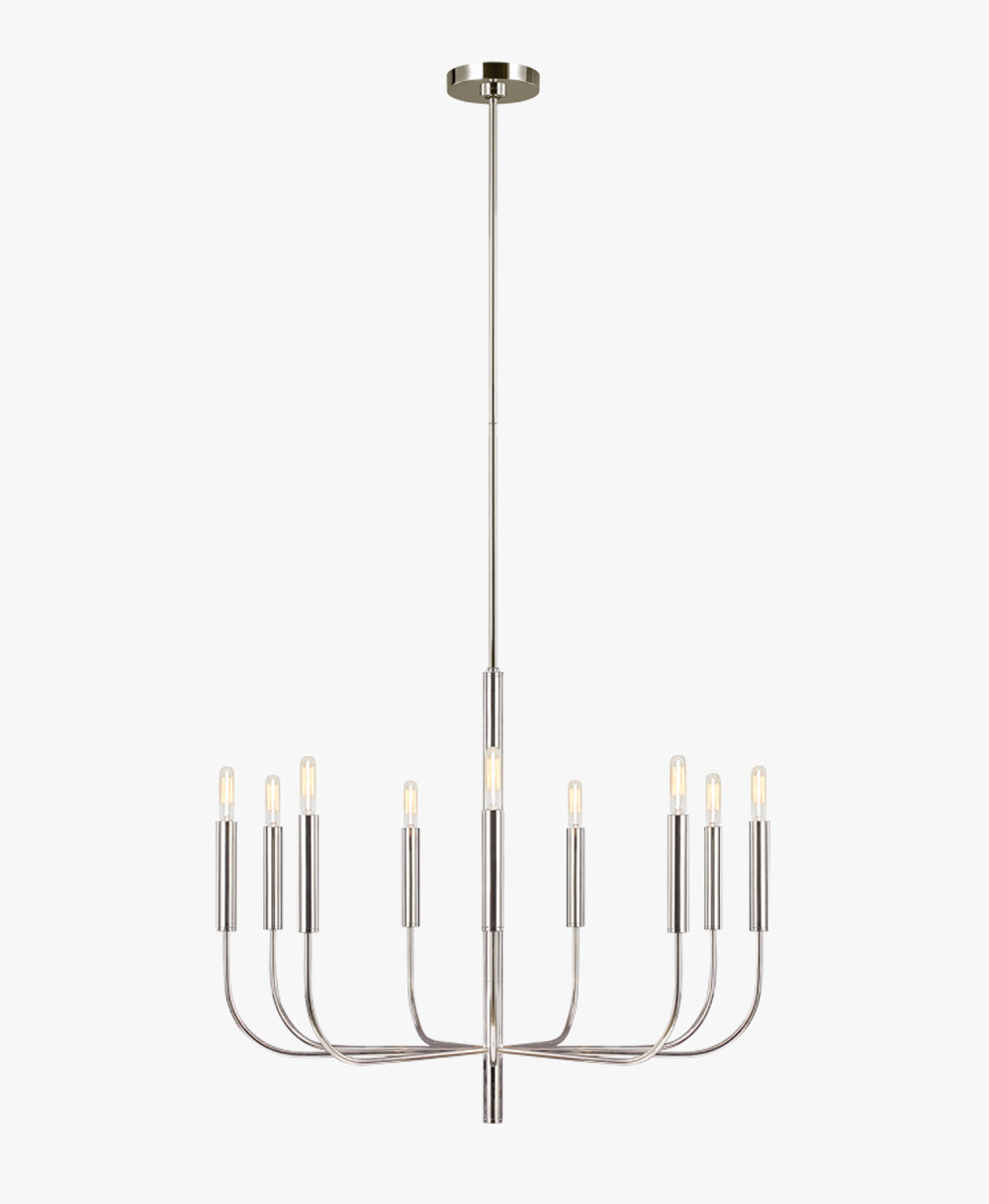 Brianna 9 Chandelier - Polished Nickel – ED Ellen DeGeneres