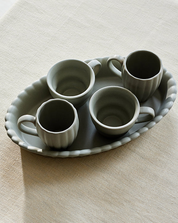 Lafayette Cup in Fog- Set of 4