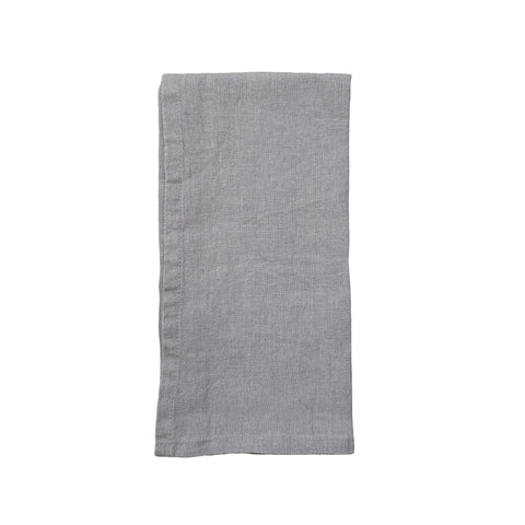 Stone Washed Linen Napkin in Charcoal- Set of 4